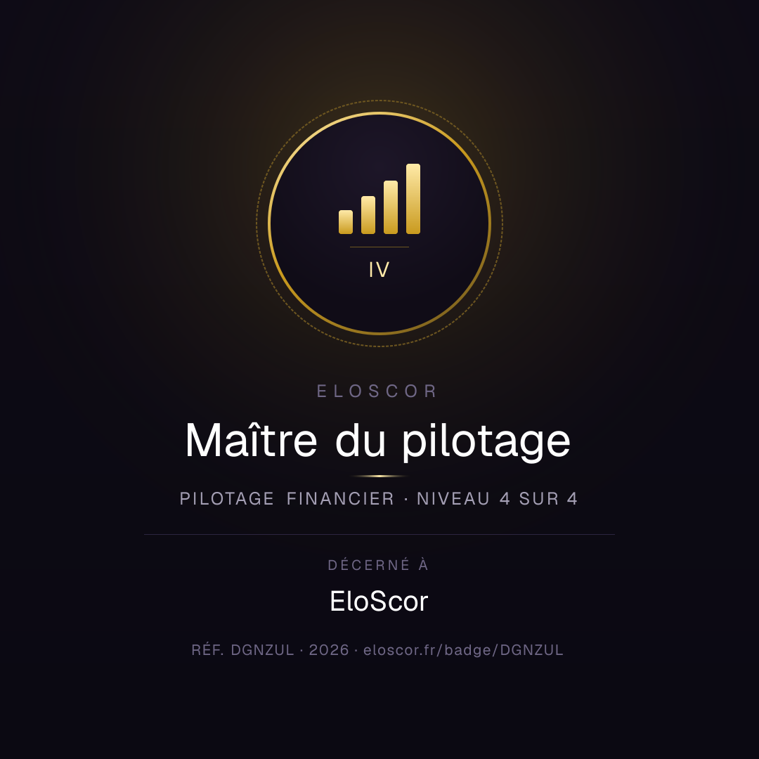Badge EloScor — Maître du pilotage